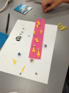 Bracelet next to diagram